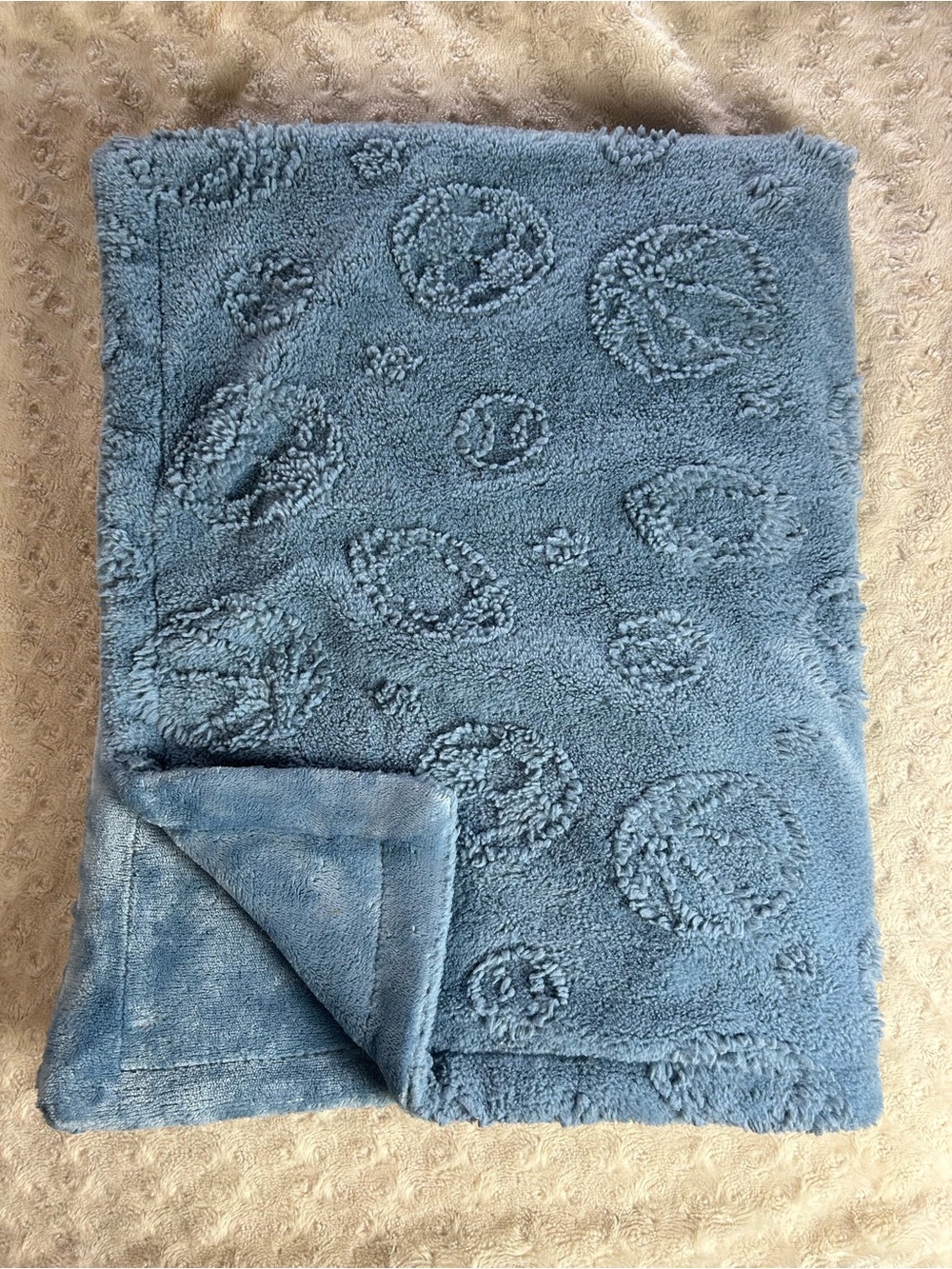 SL Home Fashions Blue Sports Balls Baby Blanket Football Basketball Soccer Lovey